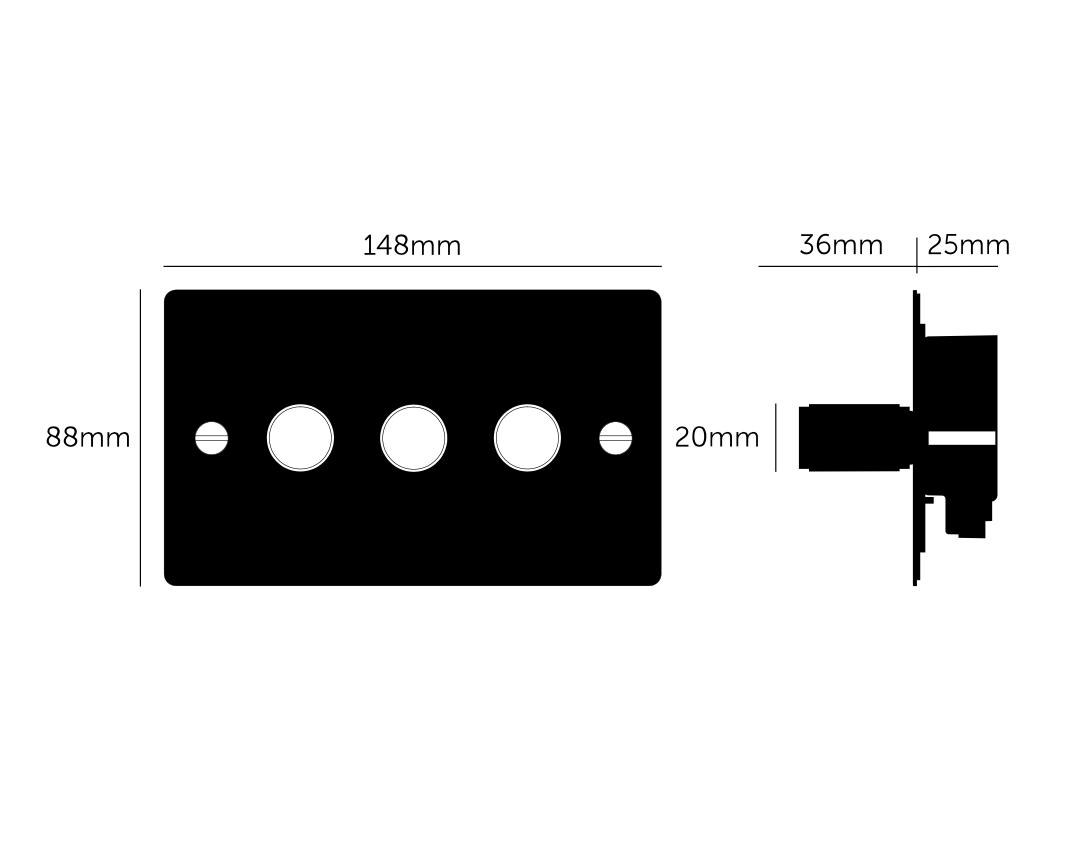 Interrupteur variateur noir Buster + Punch 3G