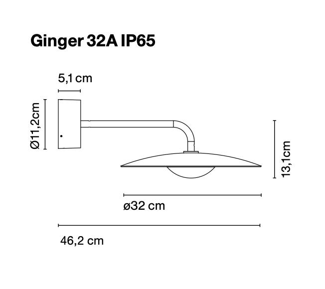 Applique murale extérieure Marset Ginger