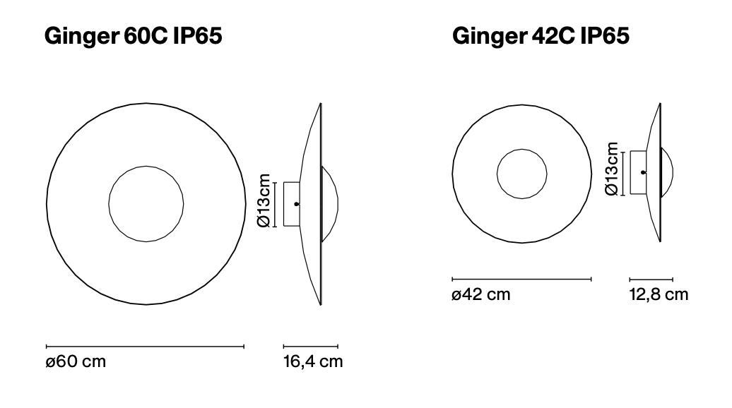 Applique murale extérieure Marset Ginger