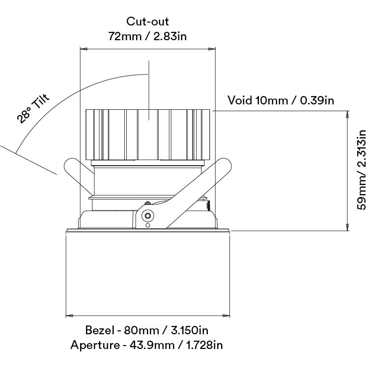 Spot encastré réglable Orluna Fina