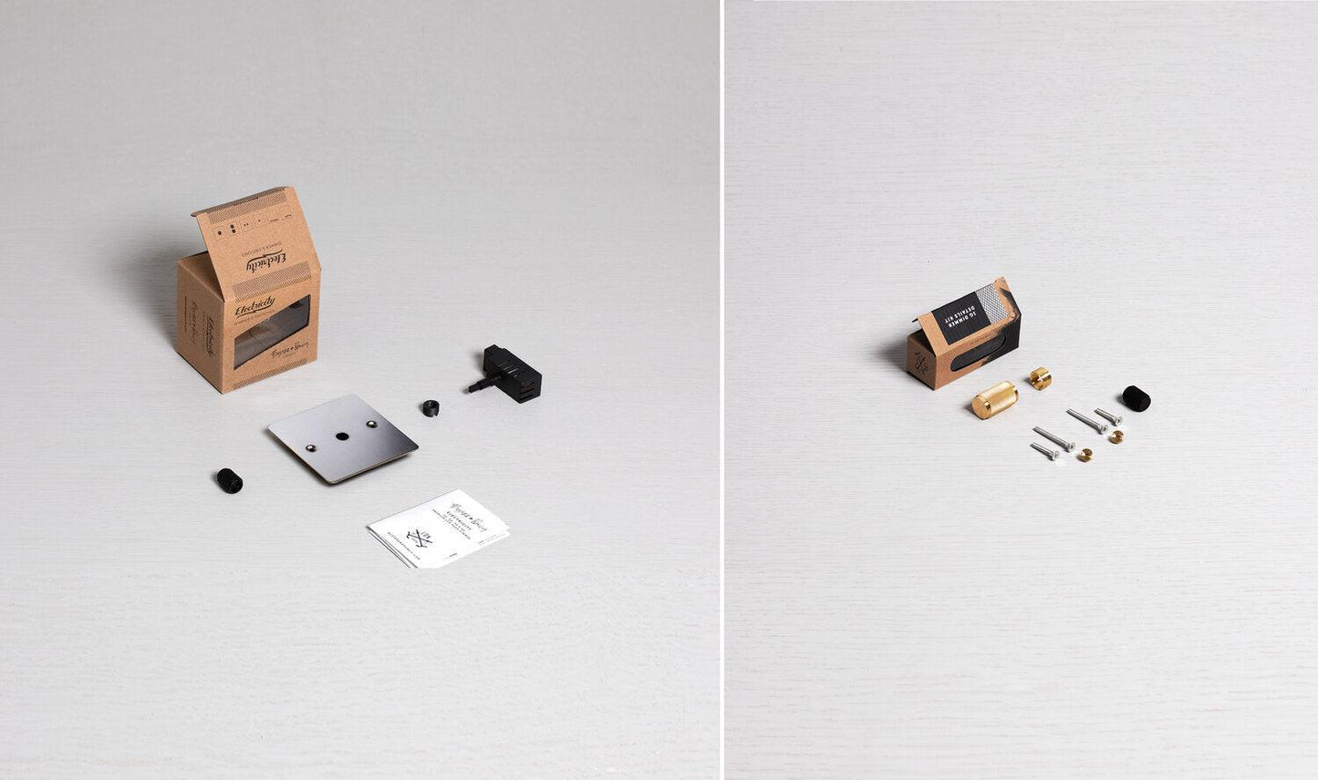 Interrupteur variateur en acier Buster + Punch 1G