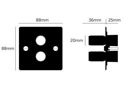 Interrupteur variateur noir Buster + Punch 2G