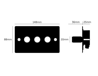 Interrupteur variateur noir Buster + Punch 3G
