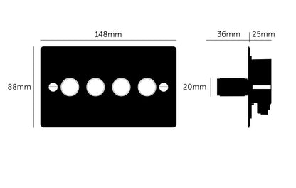 Interrupteur variateur noir Buster + Punch 4G