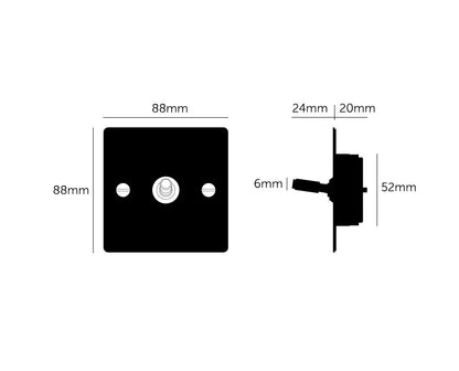 Interrupteur à bascule Buster + Punch en bronze fumé 1G