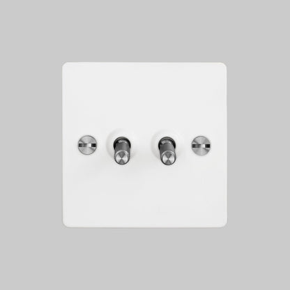 Interrupteur à bascule Buster + Punch blanc 2G