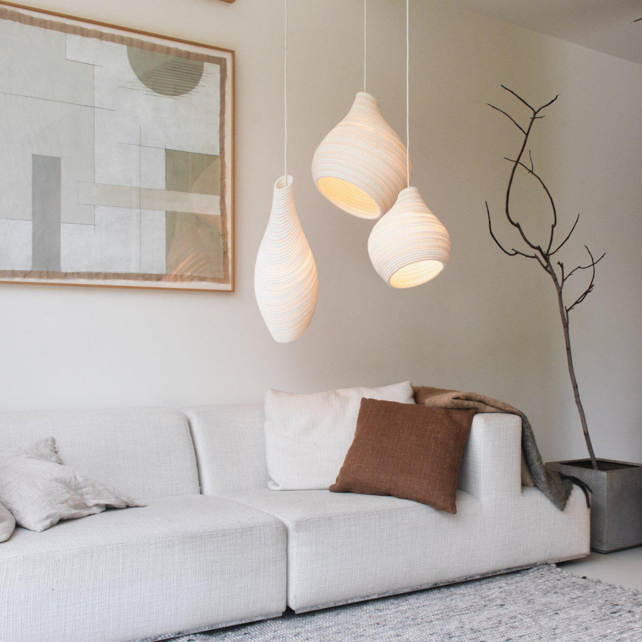 Suspension Graypants Scraplight Hive blanche