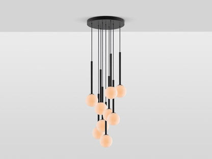 Plafonnier Houseof gris anthracite à grappes