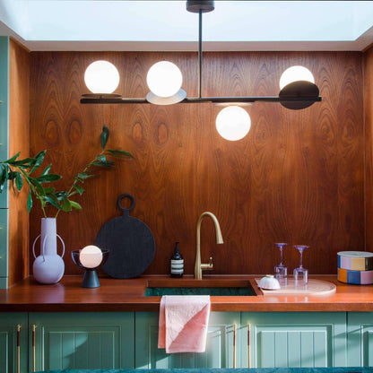 Plafonnier Houseof Gris Anthracite Opale Disque