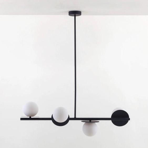 Plafonnier Houseof Gris Anthracite Opale Disque