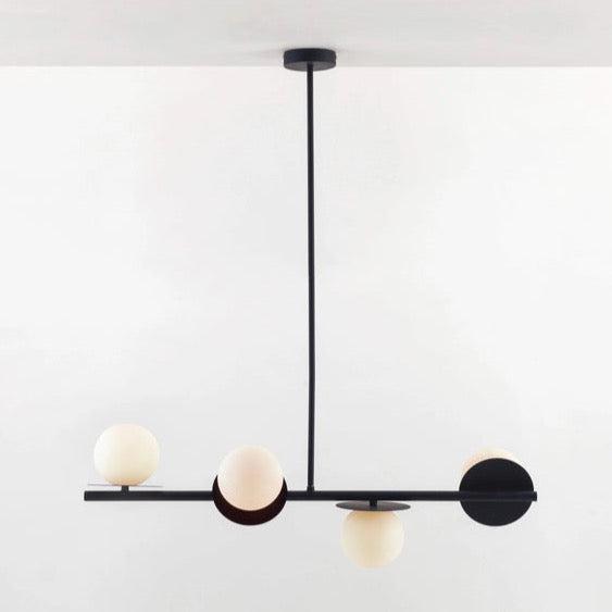 Plafonnier Houseof Gris Anthracite Opale Disque