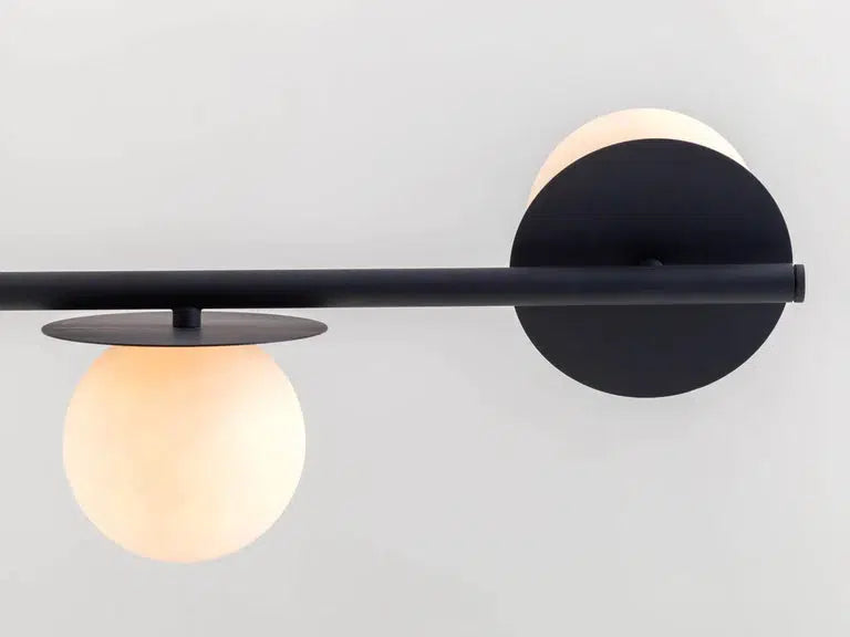 Plafonnier Houseof Gris Anthracite Opale Disque