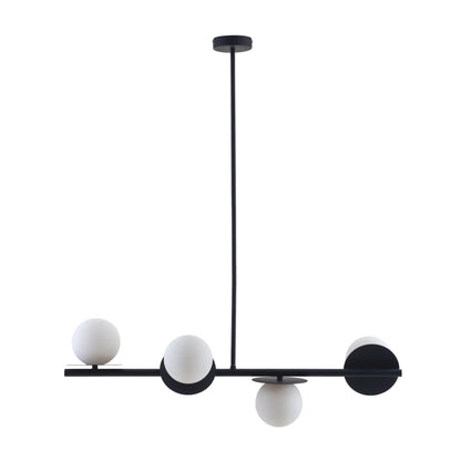 Plafonnier Houseof Gris Anthracite Opale Disque