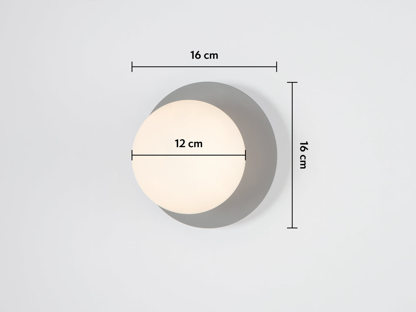 Applique murale Houseof Charcoal Grey Opal Disk