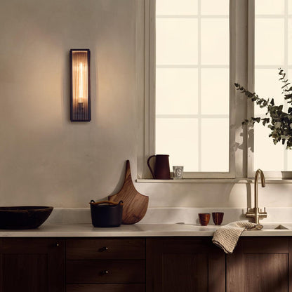 Applique murale lanterne en frêne J. Adams &amp; Co