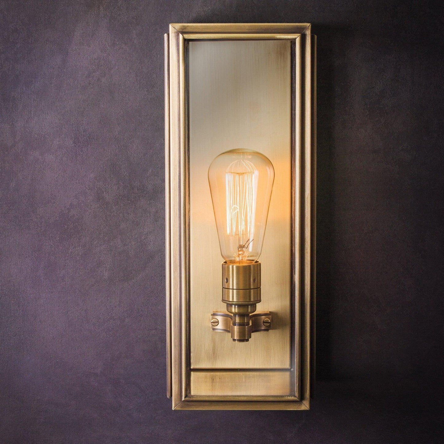 Applique murale lanterne en frêne J. Adams &amp; Co