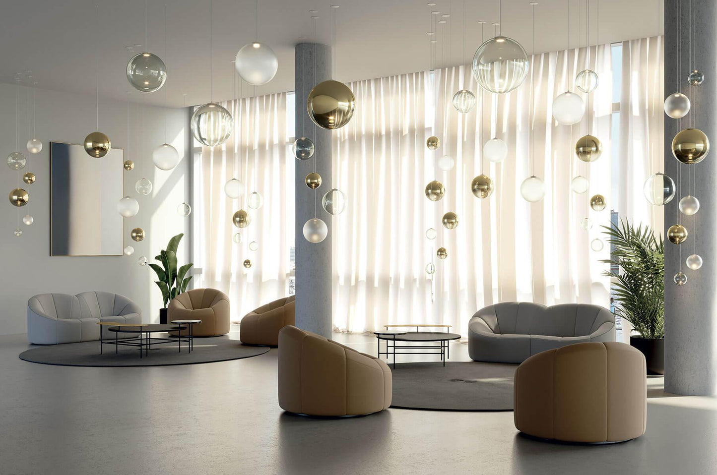 Lampe suspendue solo aléatoire Lodes