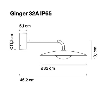 Applique murale extérieure Marset Ginger