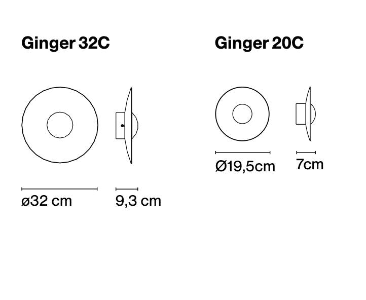 Applique/plafonnier Marset Ginger
