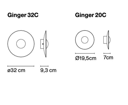 Applique/plafonnier Marset Ginger
