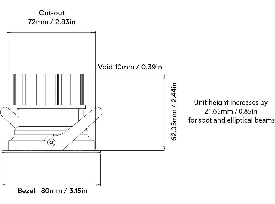 Spot encastré fixe Orluna Clarin