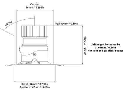 Spot encastré réglable Orluna Curve