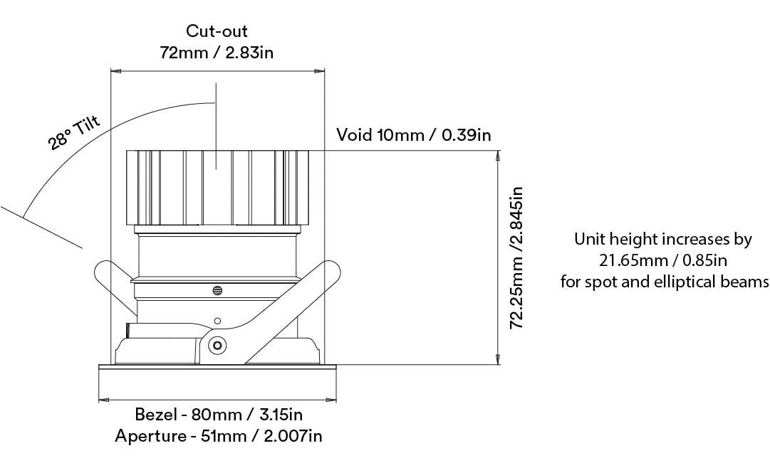 Spot encastré réglable Orluna Dino
