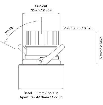 Spot encastré réglable Orluna Fina