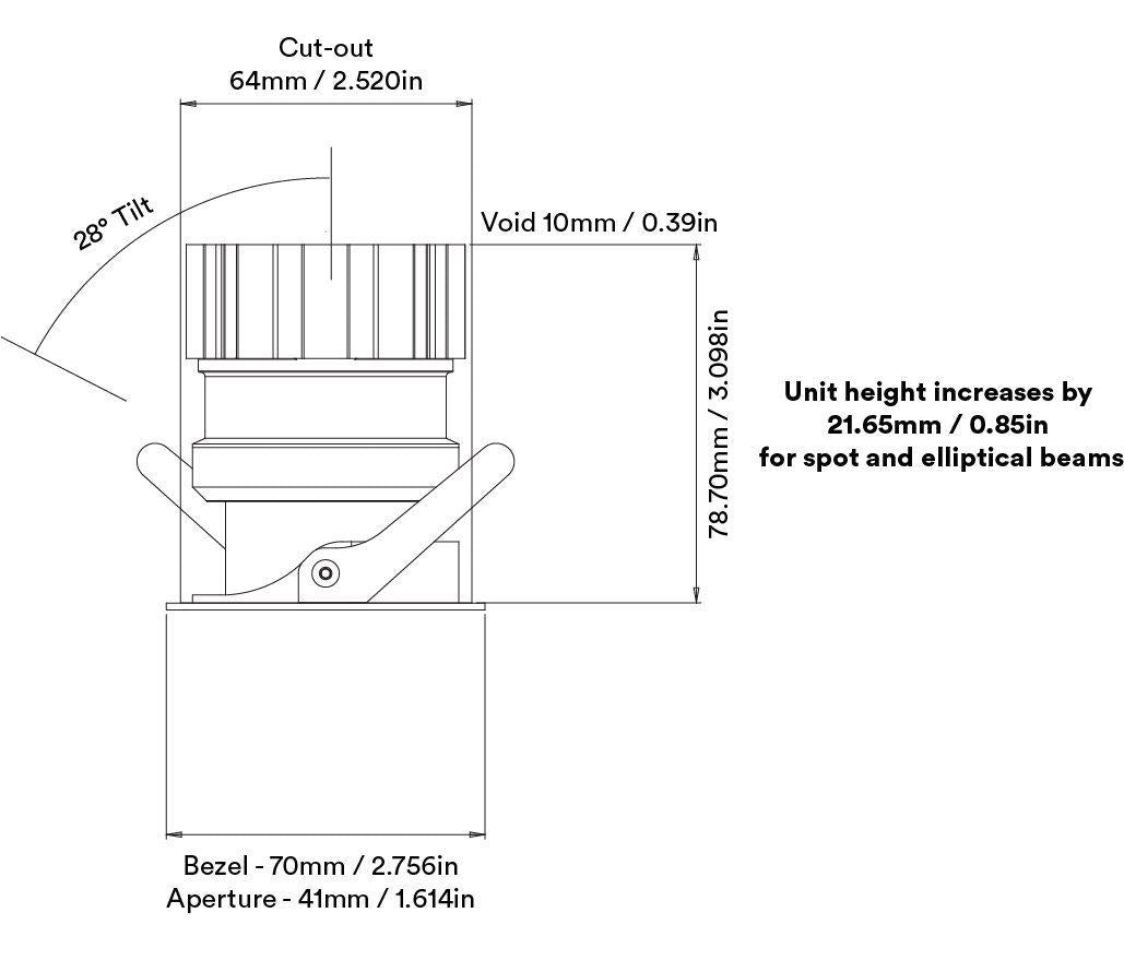 Spot encastré réglable Orluna Mina