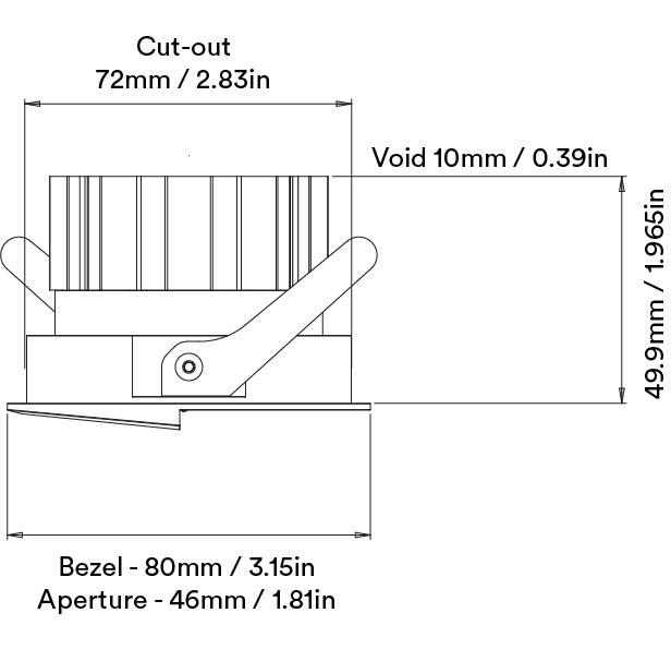 Spot encastré fixe Orluna Muro