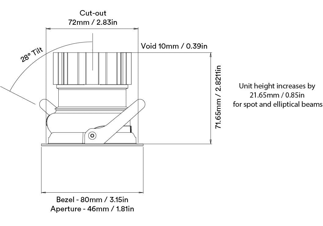 Spot encastré réglable Orluna One