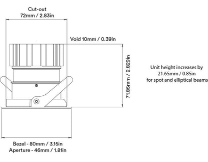 Spot encastré fixe Orluna One