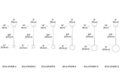 Suspension sphérique Bola de Pablo Designs
