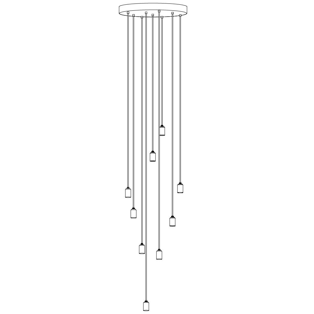 Pendentif Tala en laiton à neuf branches