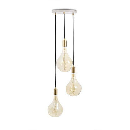 Pendentif triple en laiton Tala avec Voronoi II