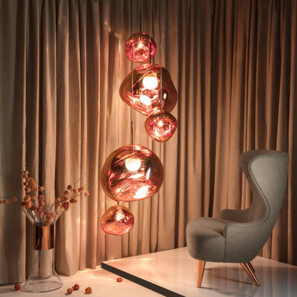 Système de suspension ronde grand format à DEL Melt de Tom Dixon