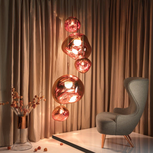 Système de suspension ronde grand format à DEL Melt de Tom Dixon