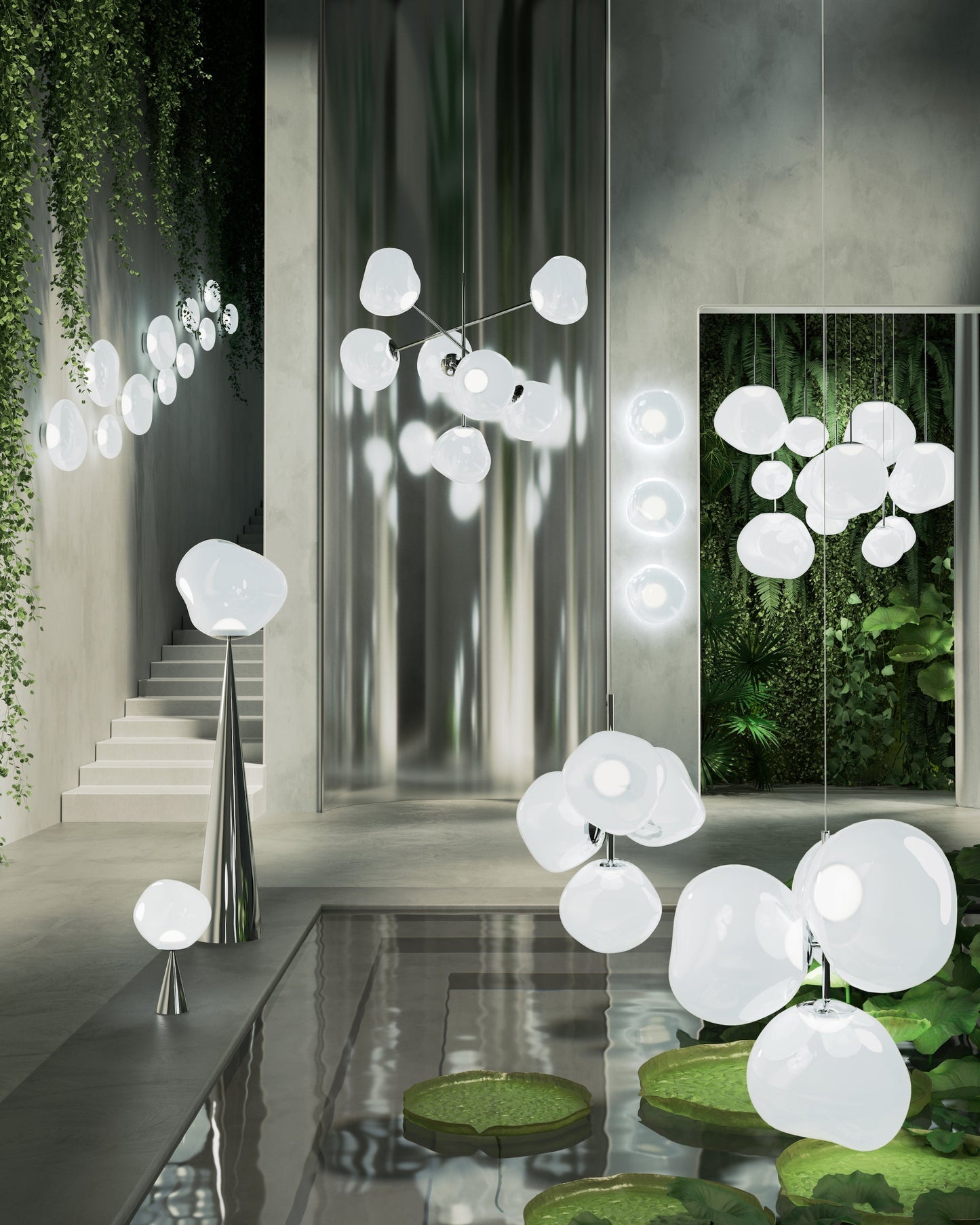 Suspension LED Tom Dixon Melt Opale