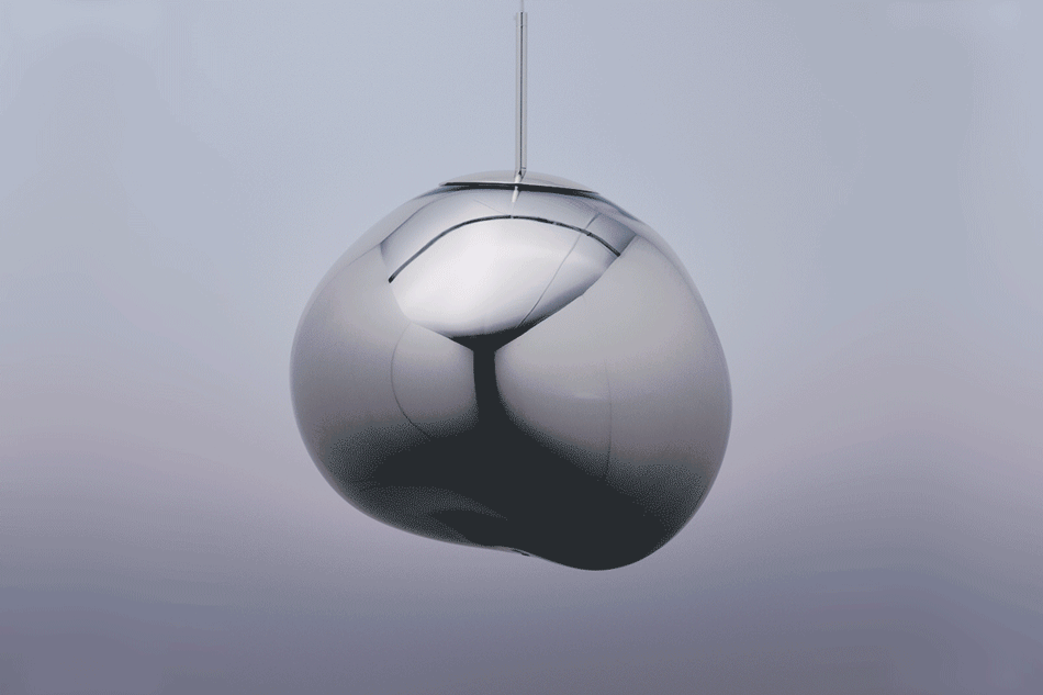 Suspension LED Tom Dixon Melt argentée