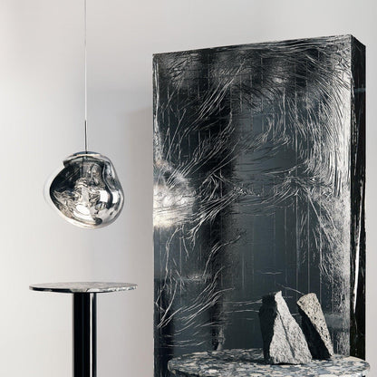 Suspension LED Tom Dixon Melt argentée