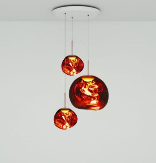 Système de suspension ronde Tom Dixon Melt LED Trio
