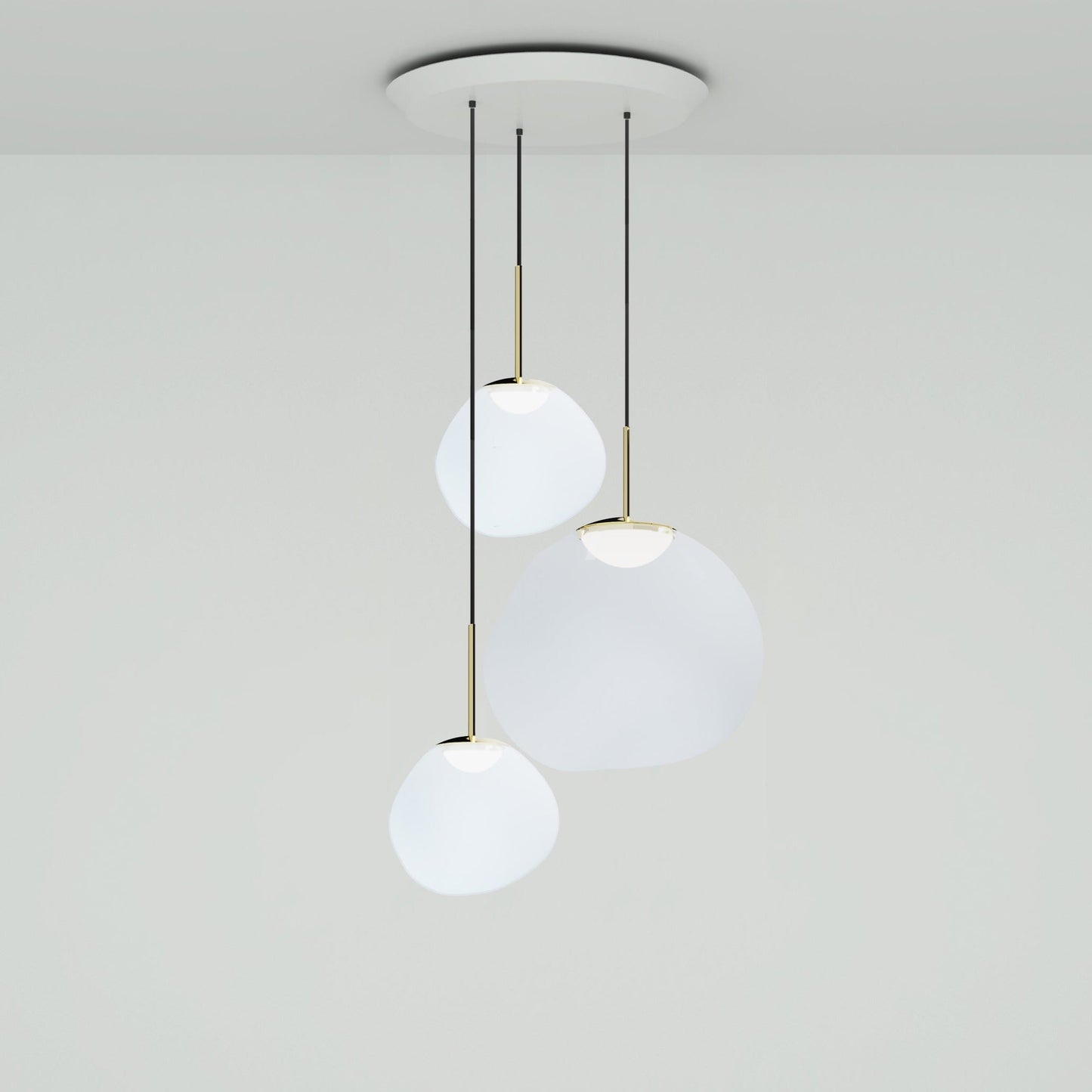 Système de suspension ronde Tom Dixon Melt LED Trio