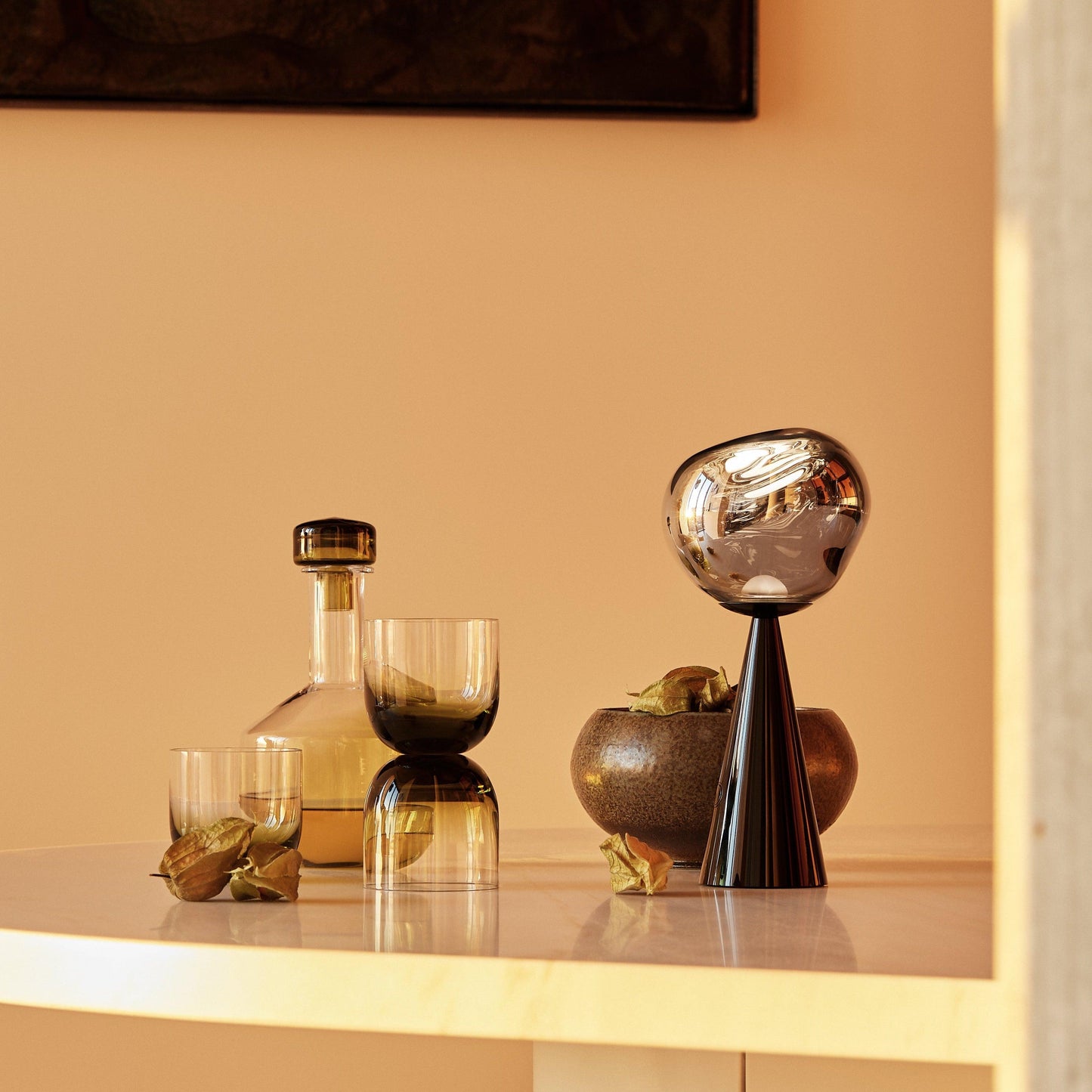 Lampe de table portable Tom Dixon Melt noire