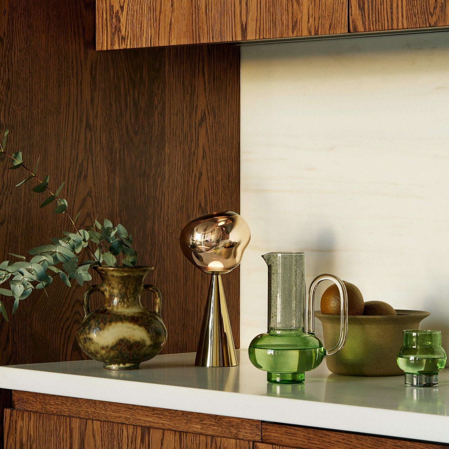 Lampe de table portable Tom Dixon Melt dorée