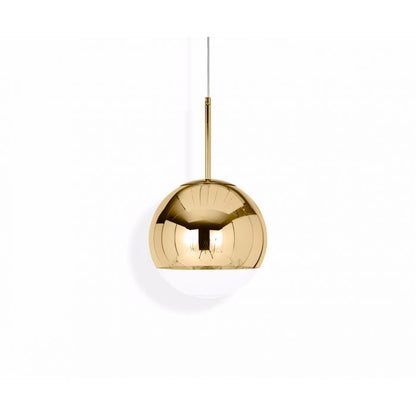 Suspension lumineuse LED Tom Dixon Mirror Ball dorée