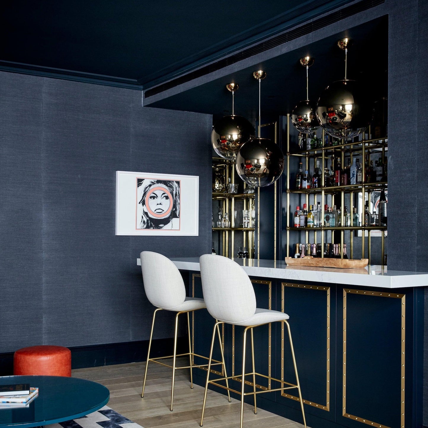 Suspension lumineuse LED Tom Dixon Mirror Ball dorée