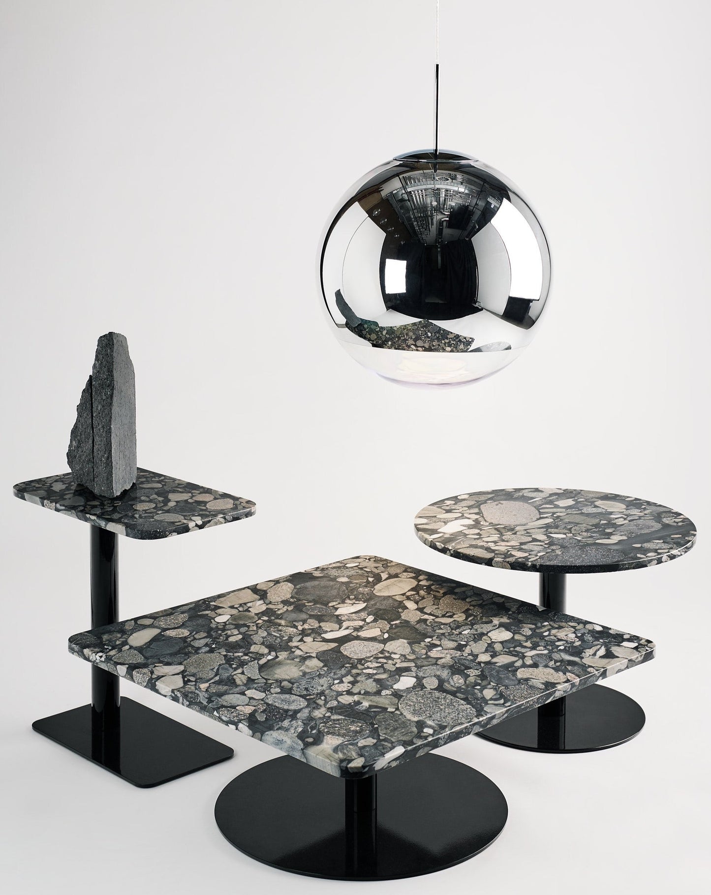 Suspension LED Tom Dixon Mirror Ball argentée