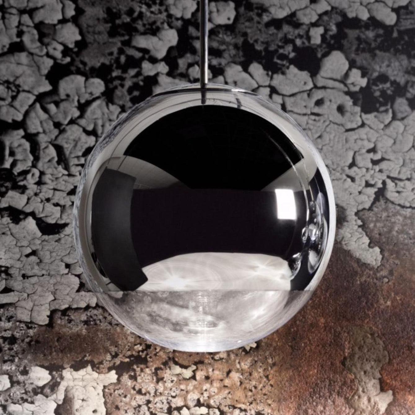 Suspension LED Tom Dixon Mirror Ball argentée