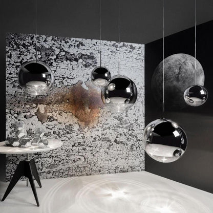 Suspension LED Tom Dixon Mirror Ball argentée