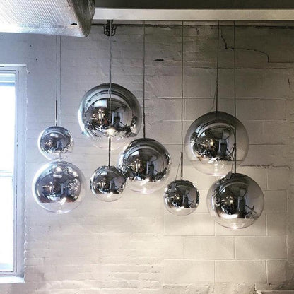 Suspension LED Tom Dixon Mirror Ball argentée